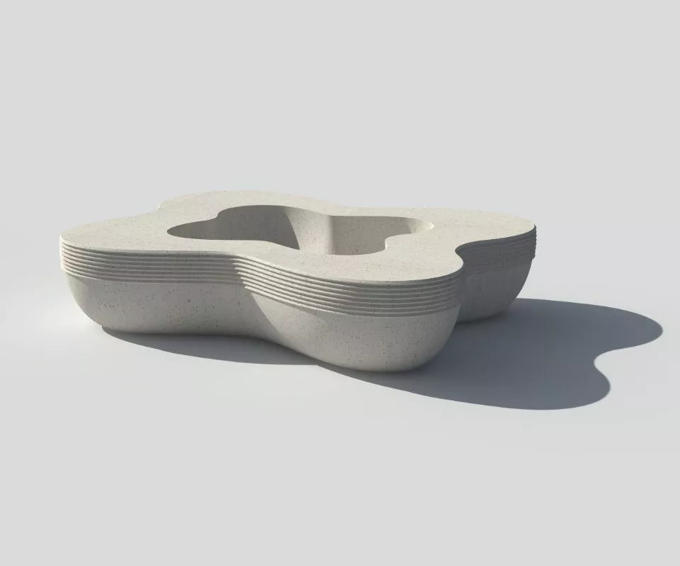 seduta con fioriera flower S1